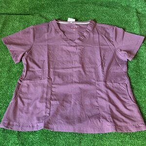 Flex Core Short Sleeve V-Neck  8-Way Stretch Medical Shirt Scrubs Size XL NEW